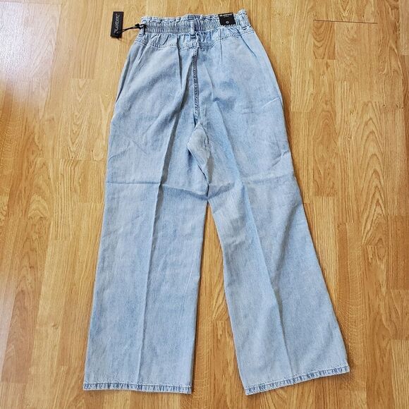 NEW! Blank NYC | Paperbag Waist Wide Leg Jeans - size Small - Picture 6 of 12